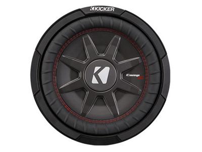 10" Kicker CompRT All-weather Thin Mount Subwoofer with Dual 1Ω Voice Coils - 43CWRT101