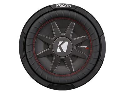 10" Kicker CompRT All-weather Thin Subwoofer with a Pair of 2Ω Voice Coils - 43CWRT102