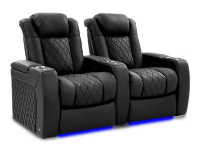 Valencia Theater Seating Premier Series Italian Leather Seating in Onyx - Tuscany Ultimate (O)