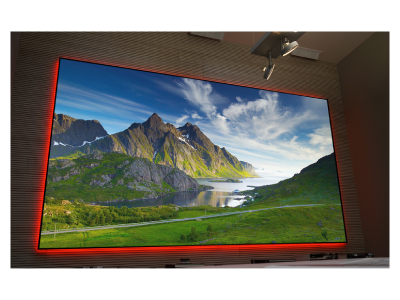 135" EluneVision 16:9 Aurora EVO 8K Ambient Light Rejection NanoEdge Fixed-Frame Screen  - EV8K-ZL-135-1.3