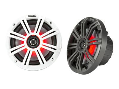 Kicker KM Series 6.5" Marine Coaxial Speakers With LED Lighting - 45KM654L