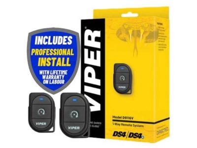 Viper 1-Way 1 Button Remote Car Starter with 1500 ft Range - D9116V / DS4VP INSTALLED