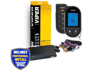 Viper 2-Way Rechargeable LCD Remote Car Starter with 2 Mile Range - D9756V / DS4VP INSTALLED